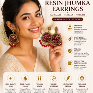 Resin Jhumka Earrings