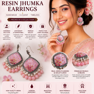 Resin Jhumka Earrings