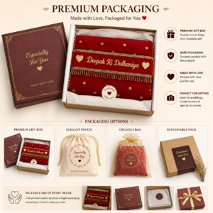 Premium Bridal Dupatta Gift Packaging Box – Luxury Wedding Packaging Set