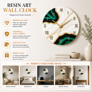 Luxury Resin Art Wall Clock