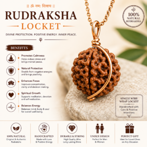 Divine Rudraksha Wire Wrap Locket Pendant
